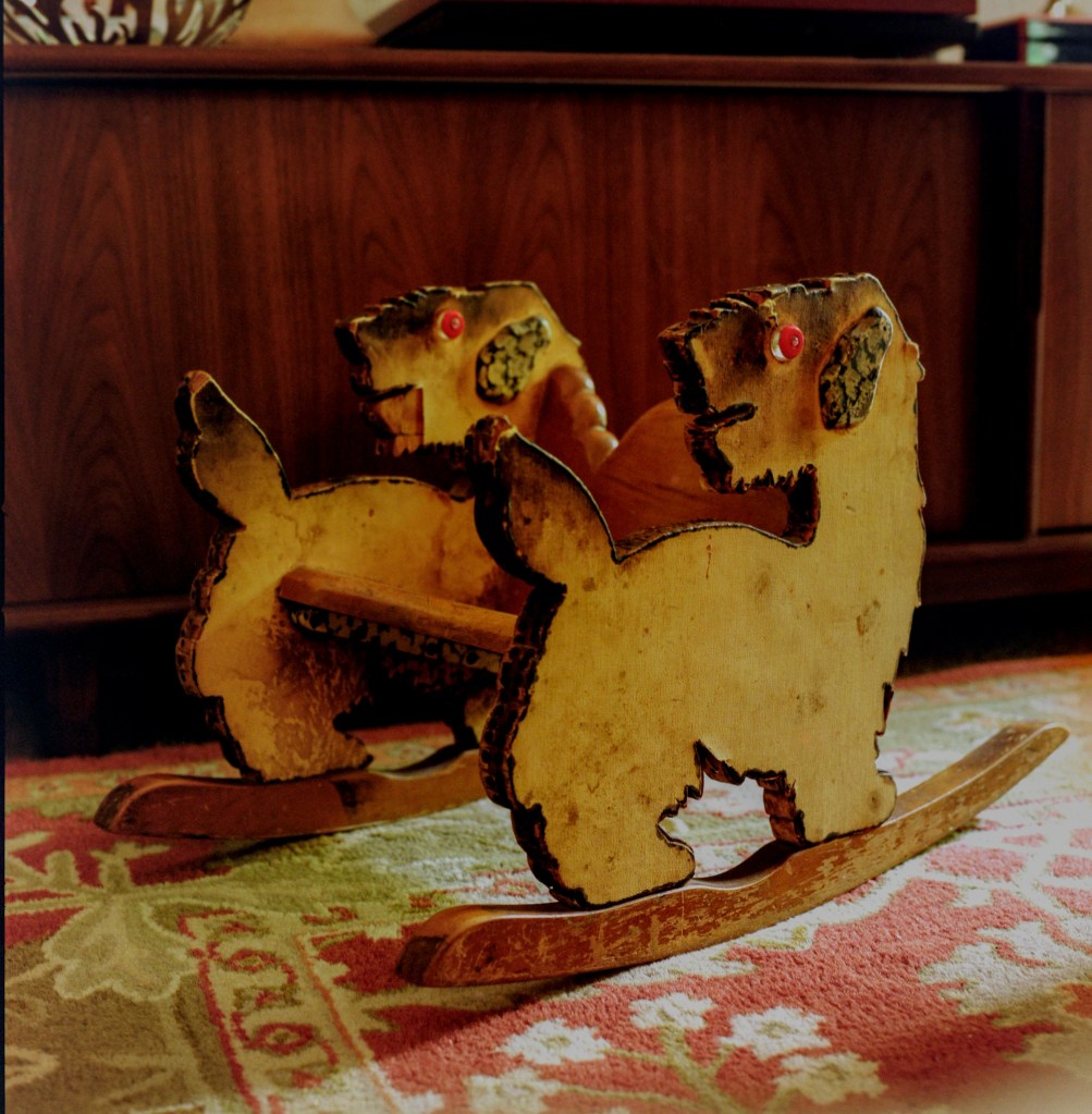 My grandfather made this chair for my mother when she was about 4-years old. My kids have used it.

Hasselblad 500cm